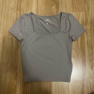 Hollister Women's Tan/Grey Top
